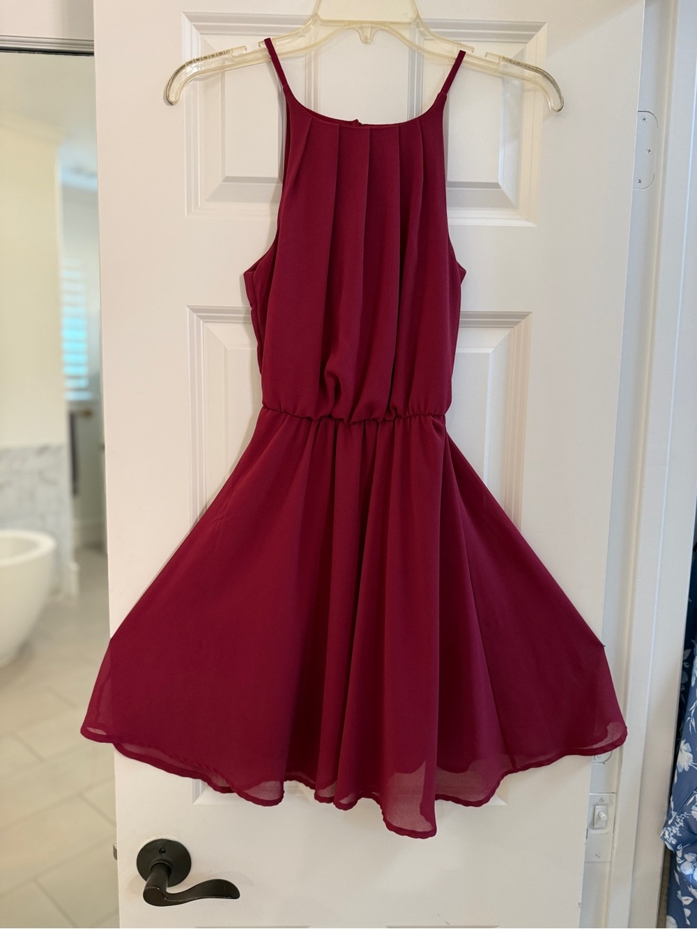 Blue Rain Burgundy Midi Dress Sz XXS